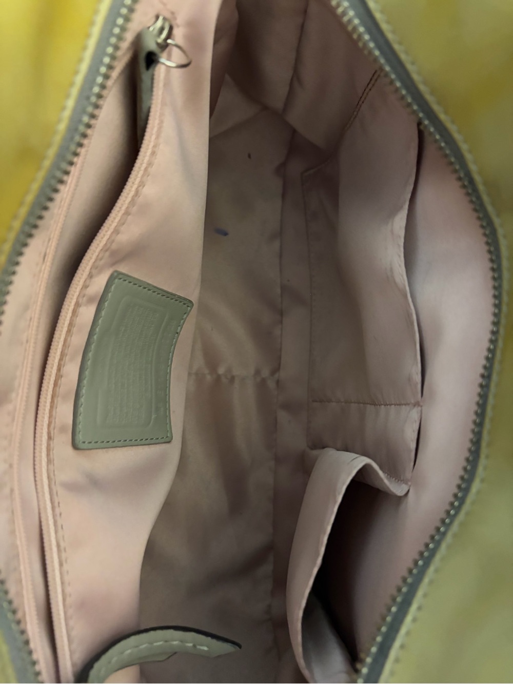 Coach Olive Patent Leather Tote with Silver Hardware - Picture 8 of 13